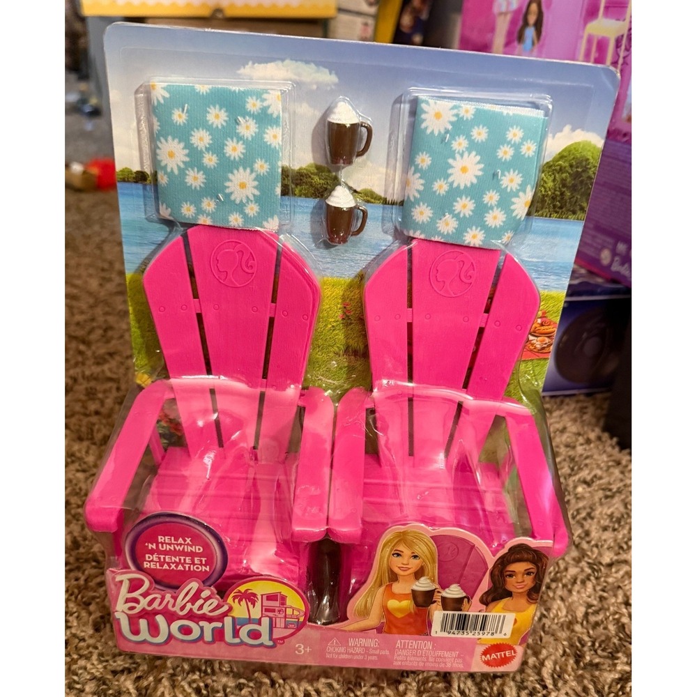 Mattel-Barbie World Relax 'N Unwind (Outdoor Furniture) NWT